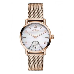 s.Oliver Damen Uhr Armbanduhr SO-3077-MQ Roségold