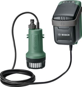 Bosch GardenPump18V-2000 2000 l/h BOSCH Farba výrobku: čierna, zelená, Typ napájania: batéria, Vhodné použitie: záhrada, Vhodné pre vnútorné použitie: nie, Prietok: 2000 l/h, Vhodné pre vonkajšie použitie: áno