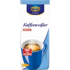 Krüger Kaffeeweißer laktosefrei Coffee Creamer (1 kg Beutel) + usy Block