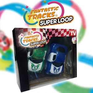 Fantastic Tracks® Rennbahn Loop Ersatz Auto Set 2 Stück Grün + Blau - Ersatz Auto für Super Loop - Original aus TV-Werbung Fantastic Tracks® Rennbahn Loop Ersatz Auto Set 2 Stück Grün + Blau - Ersatz Auto für Super Loop - Original aus TV-Werbung