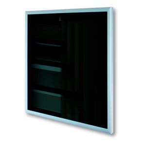 Fenix Infrarotheizung ECOSUN mit Aluminiumrahmen Schwarz 300 Watt (60 x 60 x 3cm), Oberfläche aus Glas - für Bad, Wohnraum, Schlafzimmer
