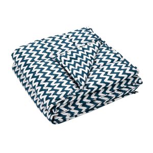 Navaris Gewichtsdecke 135x200 cm 6,8 kg - Bezug aus Baumwolle - 7 Schichten - Decke schwere Bettdecke - Beschwerte Decke Zickzack