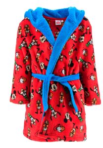 Mickey Mouse Donald Goofy Kinder Jungen Bademantel Morgenmantel mit Gürtel                                                  , Farbe:Rot, Größe Kids:110