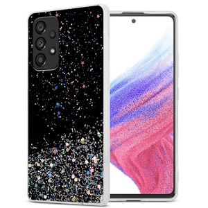 Cadorabo Pouzdro pro Samsung Galaxy A53 5G Ochranný kryt v černé barvě Pouzdro na mobilní telefon TPU Glitter Cover Case Glitter