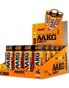 Amix AAKG Shot BOX 20 x 60 ml limette / Arginin / Flüssiges, schnell resorbierbares Arginin mit GlyceroMax™