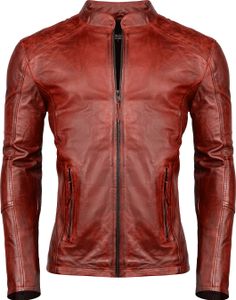 PAULGOS Herren Lederjacke Echtes Leder Jacke Echtleder Übergangsjacke Fashion in 5 Farben Gr. S-7XL Design 3