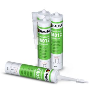 HAUSA Maleracryl HA012 elastische Acryl-Dichtmasse Innen & Außen weiß 4 x 310ml