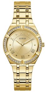 Guess Damen Armbanduhr COSMO goldfarbend GW0033L2