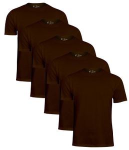 Cotton Prime® 5er Pack T-Shirt O-Neck - Tee S Braun