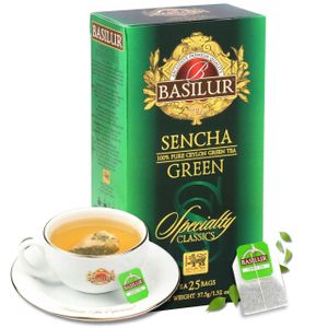 BASILUR Sencha Grüner Tee in Beuteln, 25x1,5g x1