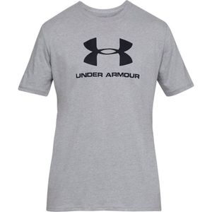Under Armour Men's UA Sportstyle Logo Short Sleeve Steel Light Heather/Black M Fitness T-Shirt