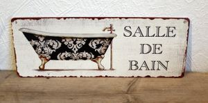 Shabby Blechschild Badezimmer