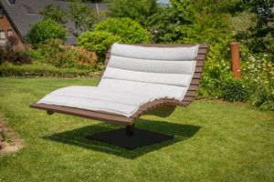 Waldsofa Swing mit Auflage und Schutzhülle, WPC-Latten, 360° drehbar