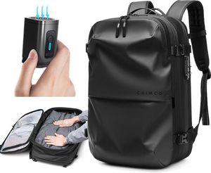 Caimco® Traveler - Vákuový batoh - Vrátane vákuovej pumpy - Vodotesná cestovná taška - Príručná batožina - Cestovný batoh pre mužov a ženy - Batoh