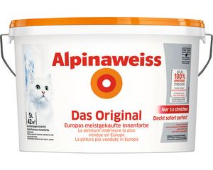 Alpinaweiß Wandfarbe Das Original Spritzfrei 5 l