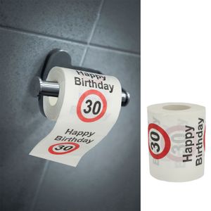 Toilettenpapier "Happy Birthday 30" 30. Geburtstag 24 Meter 2-lagig Klopapier Motivpapier Rollen Toilette WC-Papier 180gr/qm
