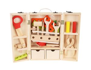 Werkzeug-Spielzeug aus Holz Pädagogische Bau Spielzeug für Kinder Werkzeugkasten 9367