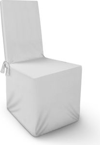 Bestlivings poťah na stoličky ( biely ) - štvorcové operadlá stoličiek - elastický poťah ( 45 cm x 96 cm ) elastický poťah na banketové stoličky univerzálny poťah - poťah na sedadlo Elastan