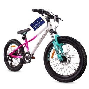 Detský bicykel dievčenský bicykel 20 palcový bicykel so 6 rýchlostnými prevodmi Shimano RevoShift bicykel s tlmičom Calix biely ružový