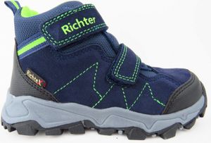 Richter Velour atlantic TEX Klett Jungen Klettschuh in Blau, Größe 30