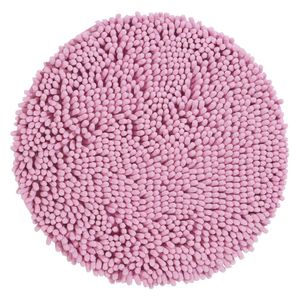 PANA® Chenille Badematten Serie aus Mikrofaser - versch. Varianten, Größe:rund 56 cm, Farben:Rosa
