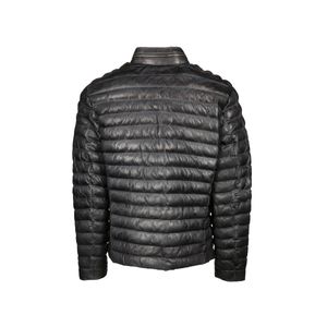 Milestone - Herren Echtleder Lederjacke Steppjacke Lammnappa mittelblau