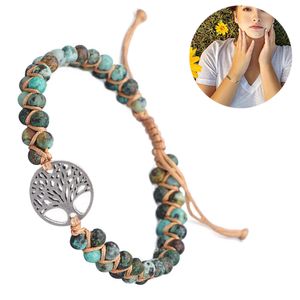 Damen Yoga Armband Edelstein Perlen Chakra Glücksarmband Damen Freundschaftsarmband Boho Hippie Schmuck Armband