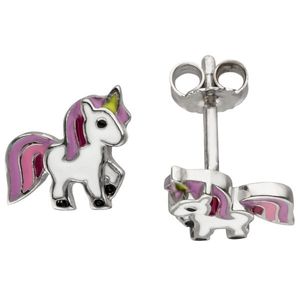 JOBO Kinder Ohrstecker Einhorn 925 Sterling Silber Kinderohrringe