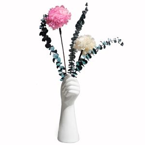 Weiße Keramik Blumenvase für hydroponische Blumenarrangements Tischdekoration