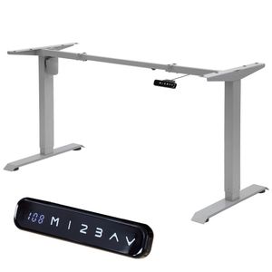 ALBATROS Lift N4S Rám pro stůl s nastavitelnou výškou, elektrický s motorem, stříbrný - bezstupňový výškově nastavitelný rám pro stůl / rám stolu s paměťovou funkcí, ochranou proti nárazu, měkkým startem/stopem - nastavitelný stůl / stojící stůl
