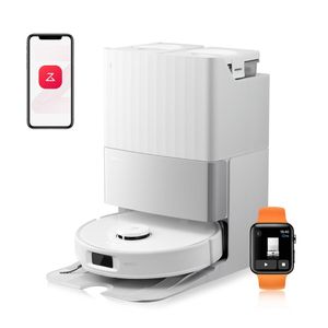 Roborock Qrevo Edge S5A Staubsauger Roboter 18.500 Pa(Upgrade von Qrevo master), Dual Anti-Tangle, 75℃ Heißwasser-Moppwäsche, Hebarem Wischmop Weiß