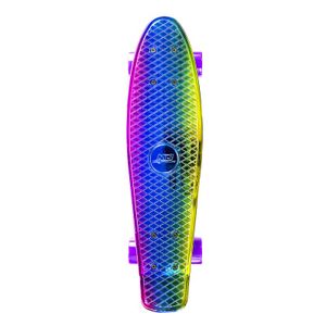 Nils Extreme Pennyboard für Kinder Jugend und Erwachsene –Kinder Skateboard Polypropylen Dec – 56x14 cm - Electrostyle - Regenbogen