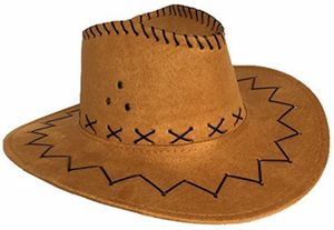 Cowboyhut Westernhut Kostümzubehör Unisex Cowboy-Hut (hellbraun)