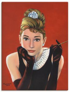 ARTland Leinwandbilder Audrey Hepburn Porträt Größe: 60x80 cm