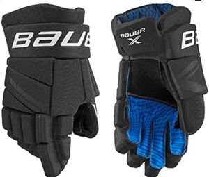Bauer S21 X JR 11 Black/White Eishockey-Handschuhe