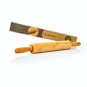 bambuswald© ökoligsches Nudelholz aus 100% nachhaltigem Bambus | Teigroller Backrolle Backzubehör Holzteigroller Nudelrolle Pizzarolle
