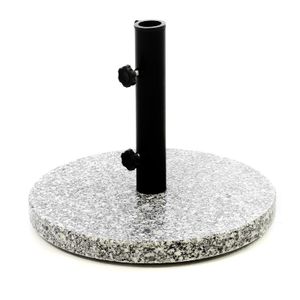 VCM Sonnenschirmständer 10kg Granit poliert grau rund Stahlrohr Schirmständer Ø 40cm Grau
