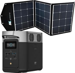 Ecoflow Delta 2 0% MwSt §12 III UstG 1024Wh Powerstation mit a-TroniX 135W Solar Bag