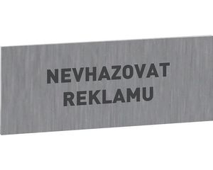 Symbol Nevhazovat reklamu 60 x 25 mm, nerez, samolepicí