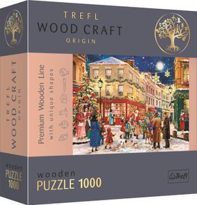 TREFL Wood Craft Origin puzzle Vánoční ulice 1000 dílků