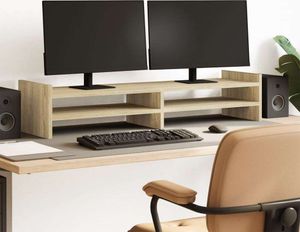 vidaXL Stojan na monitor Sonoma dub 100x27x20 cm materiál na báze dreva