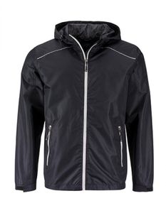 Herren Jacke Men`s` Rain Jacket - Wind- und wasserdicht - Farbe: Black/Silver (Solid) - Größe: L