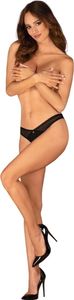 Obsessive - Latinesa String mit offenem Schritt - Schwarz