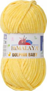 Strickfein Himalaya Dolphin Baby super Bulky Chenille Garn Wolle strickgarn 100 gr 80313 - gelb