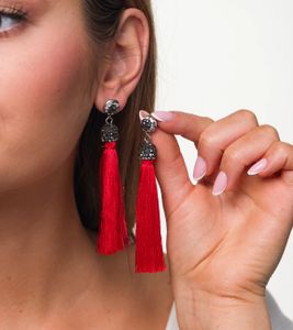 EDIBAZZAR | Dlouhé dámské náušnice se střapci a třásněmi