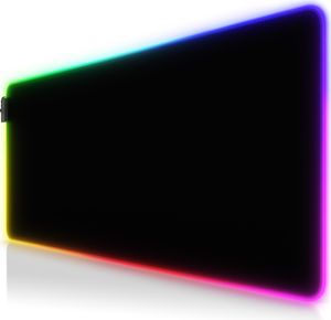 Titanwolf RGB Gaming Mauspad, Mousepad 900 x 400 mm, verbessert Präzision & Geschwindigkeit, schwarz