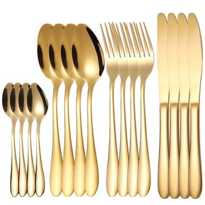 Zlatý příbor 24 ks nerez ocel pro 6 osob – elegantní a moderní sada