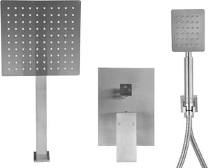 Steely R | Unterputz Duschsystem mit Kopfbrause Duschpaneel Regendusche Set