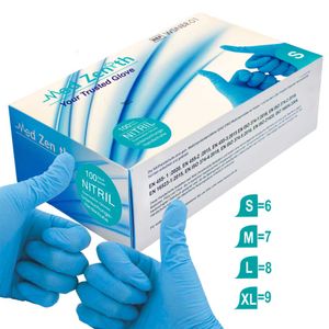 Einweghandschuhe medizinische Einmalhandschuhe aus reißfesten Nitril Puderfrei Latexfrei Blaue 1000 Stück in Spender-Box für einwandfreie Hautverträglichkeit (M, 1000)