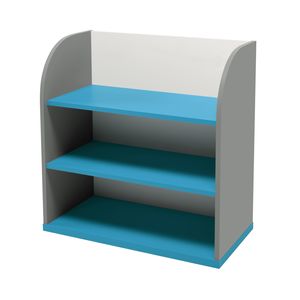 Bücherregal Grau-Blau Spielzeugregal für Kinderzimmer 70 x 72,50 cm von Polini